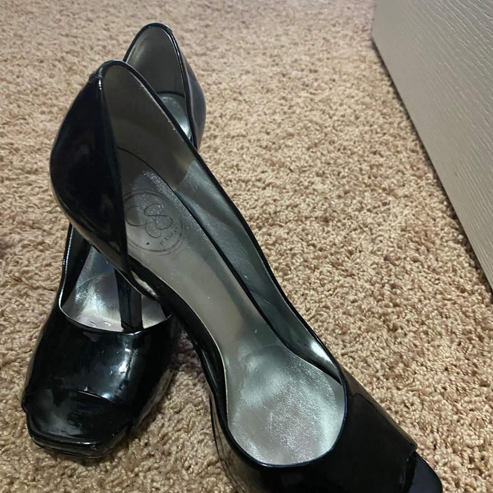 Jessica Simpson Black Patent Leather Heels